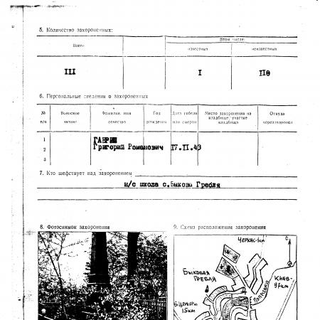 Братская могила в с. Быковая Гребля Белоцерковского района