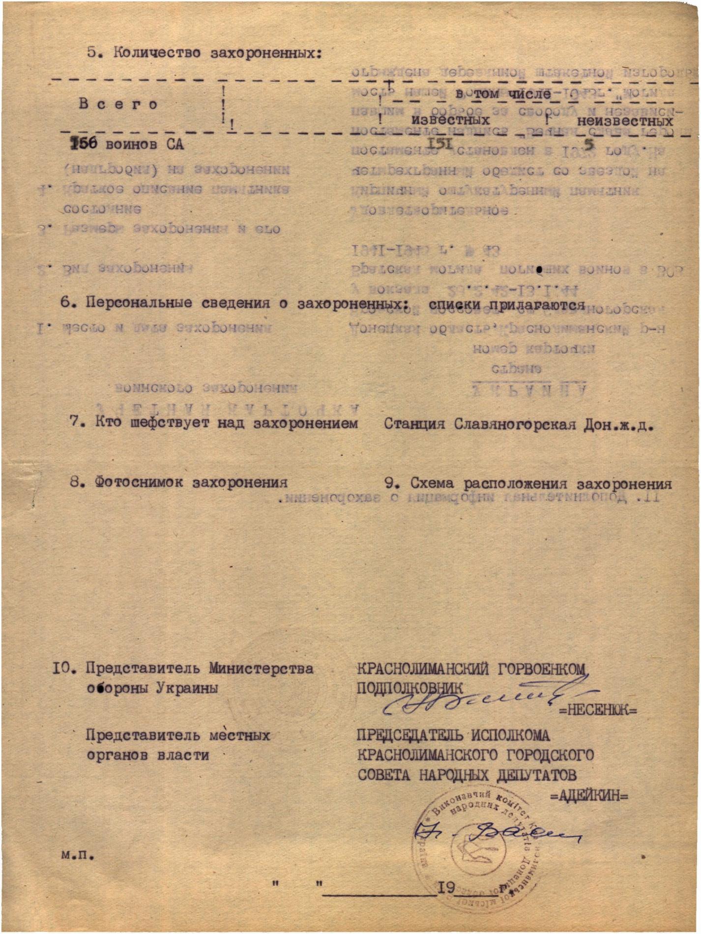 Братская могила у станции Святогорск