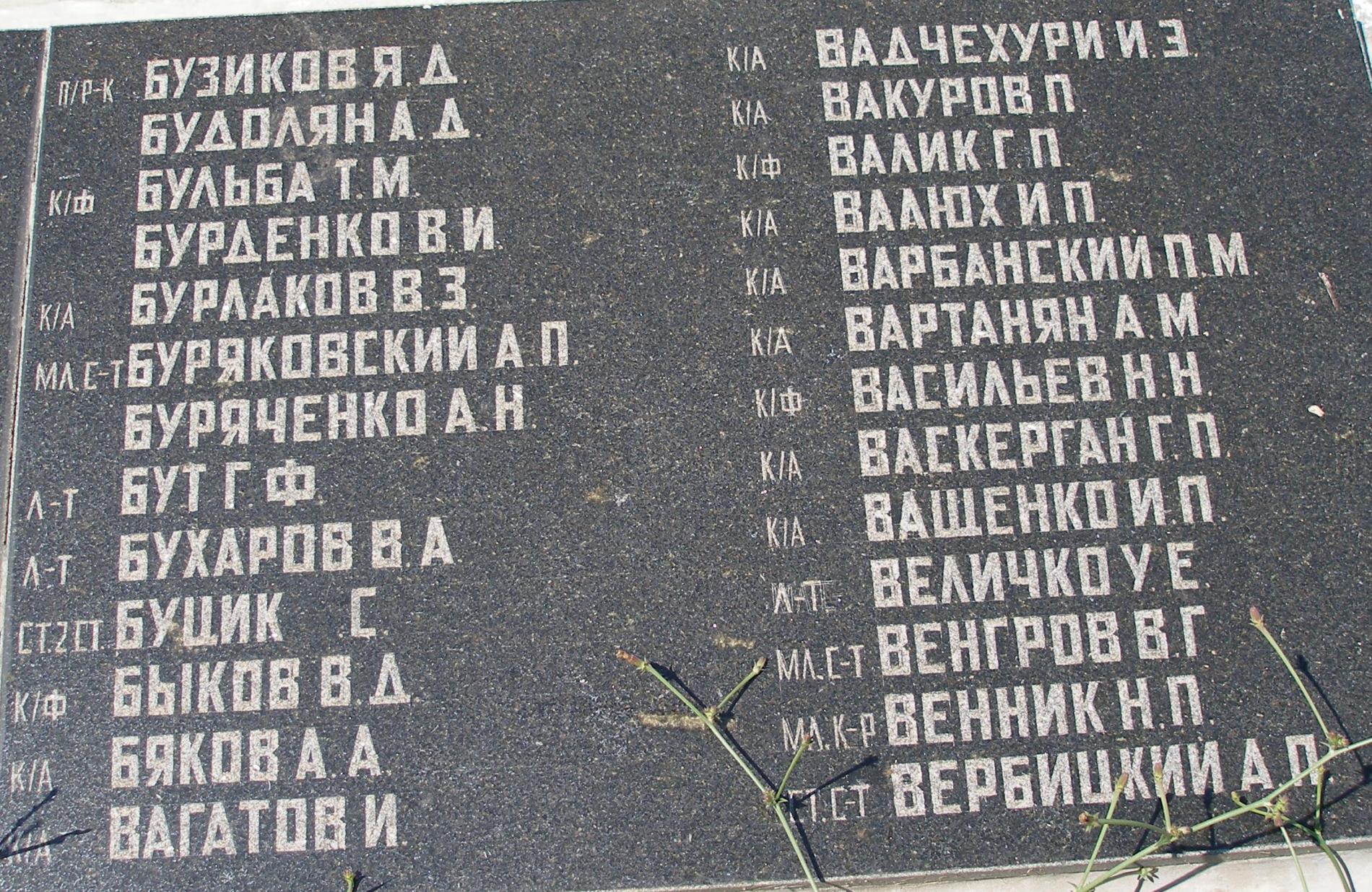 Братское кладбище защитников Севастополя 1941-1944 гг., ул. Пожарова, городское кладбище