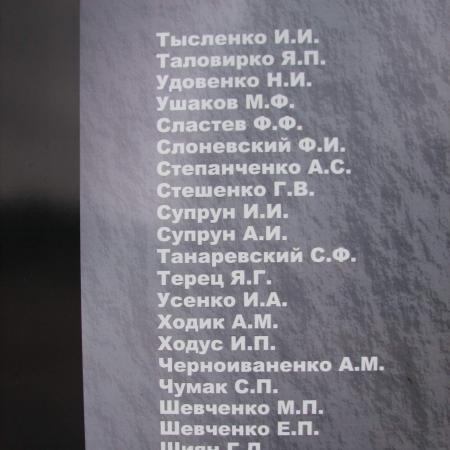 Воинам односельчанам павшим на полях Великой Отечественной войны
