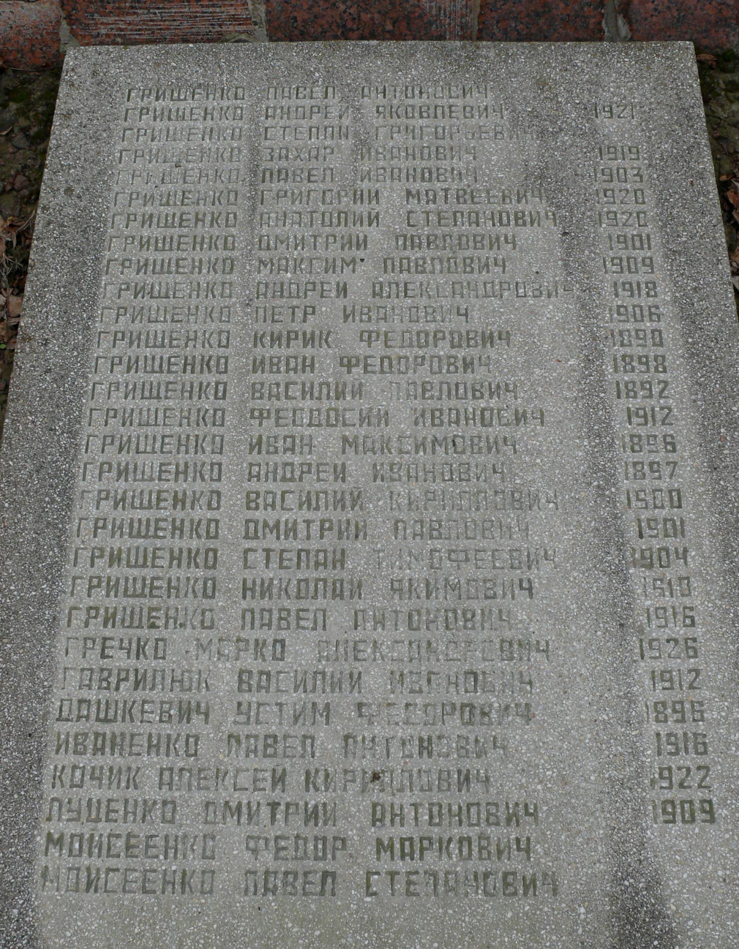 братская могила в с. Мелени Коростенского района