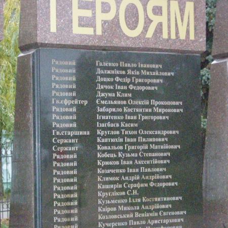 Памятник Воинам ВОВ - Киевская область, г. Буча