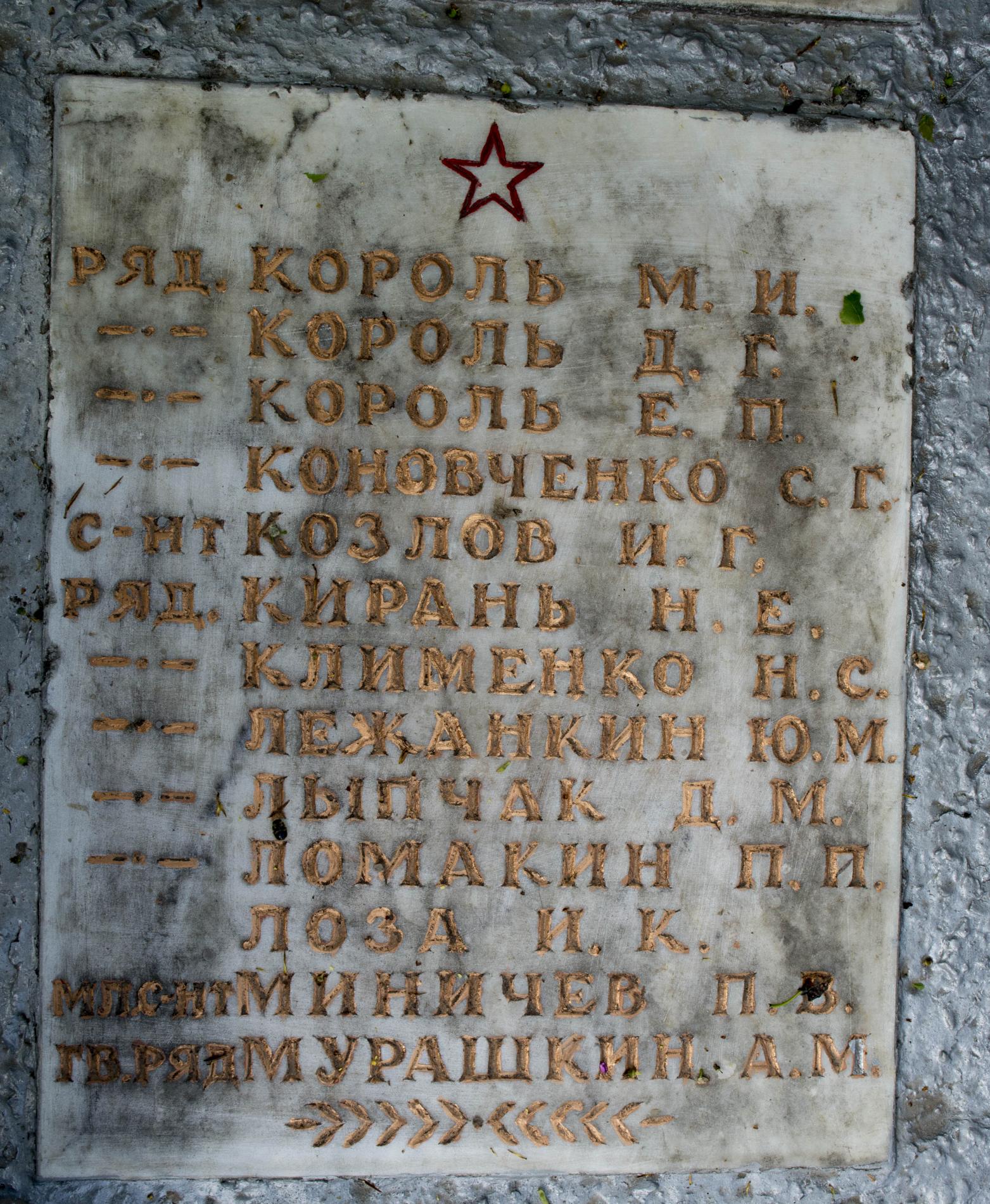 Братская могила на кладбище в с. Синяк Вышгородского района