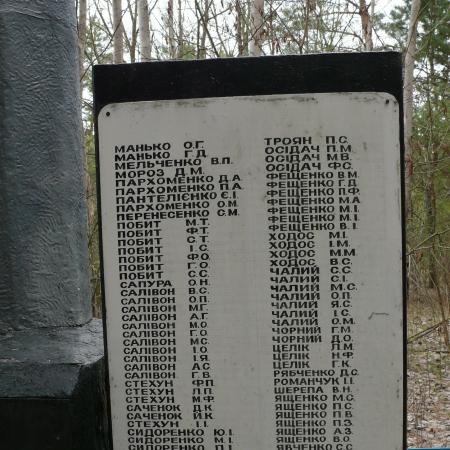 Памятник односельчанам в с. Ладыжичи, Чернобыльская зона отчуждения