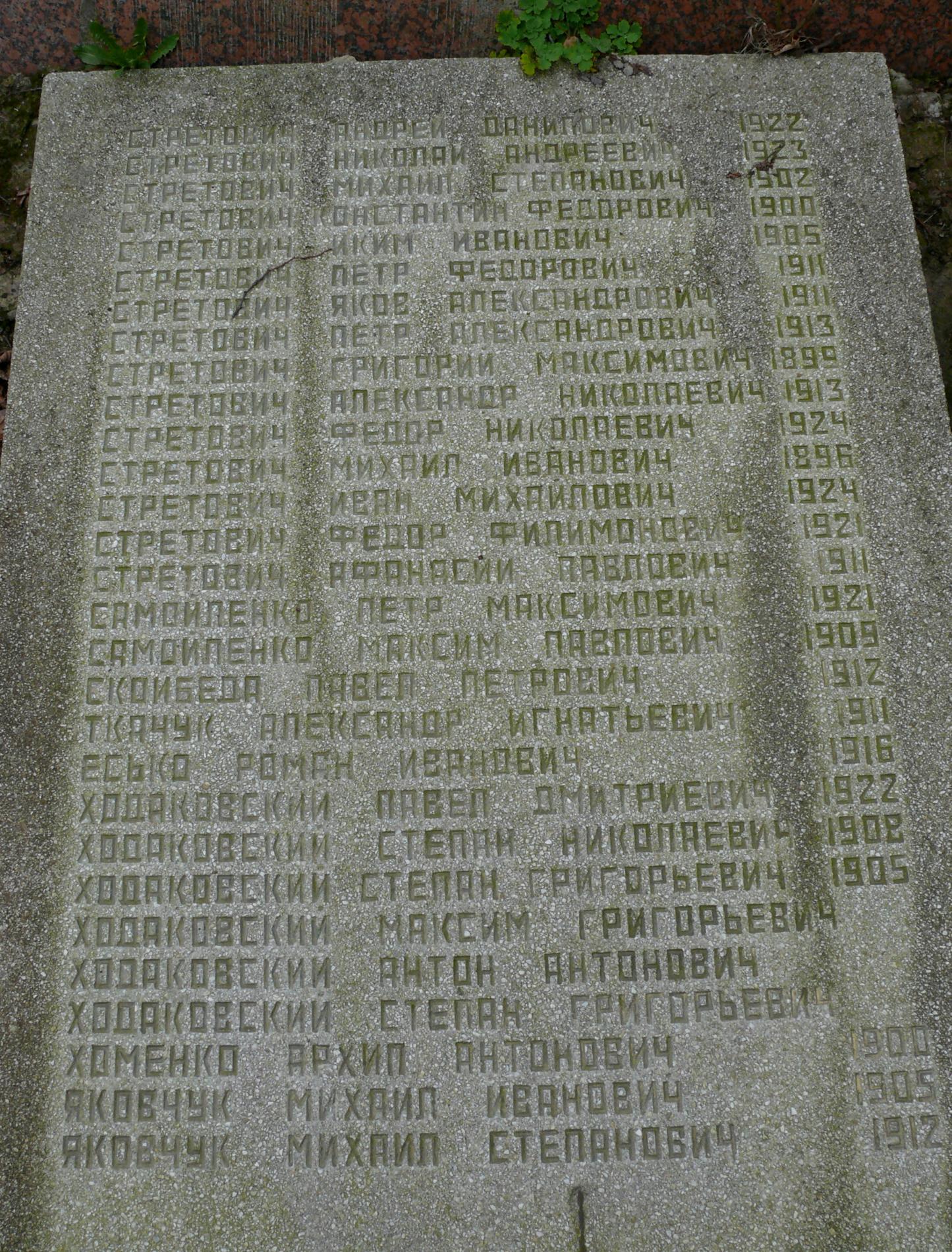 братская могила в с. Мелени Коростенского района