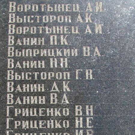Братская могила Воинов ВОВ с. Старомихайловка Марьинского района Донецкой области