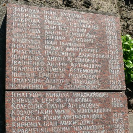 Братская могила в с. Триполье Обуховского района