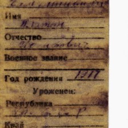 Смертный медальон Платона Гамдлишвили