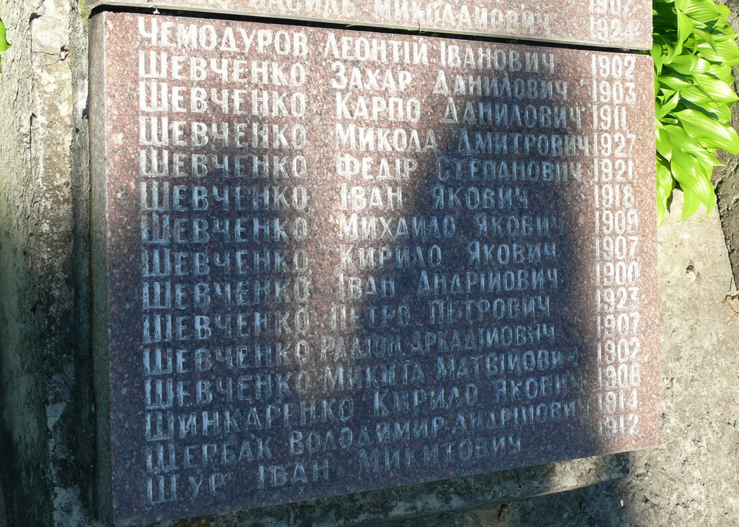 Братская могила в с. Триполье Обуховского района