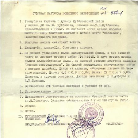 Братская могила у ДК им. Куйбышева в г. Донецке