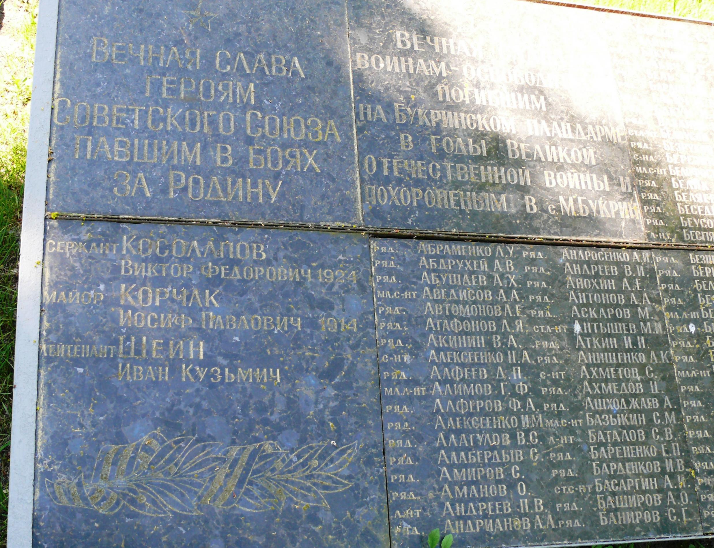 Братская могила в с. Малый Букрин Мироновского района