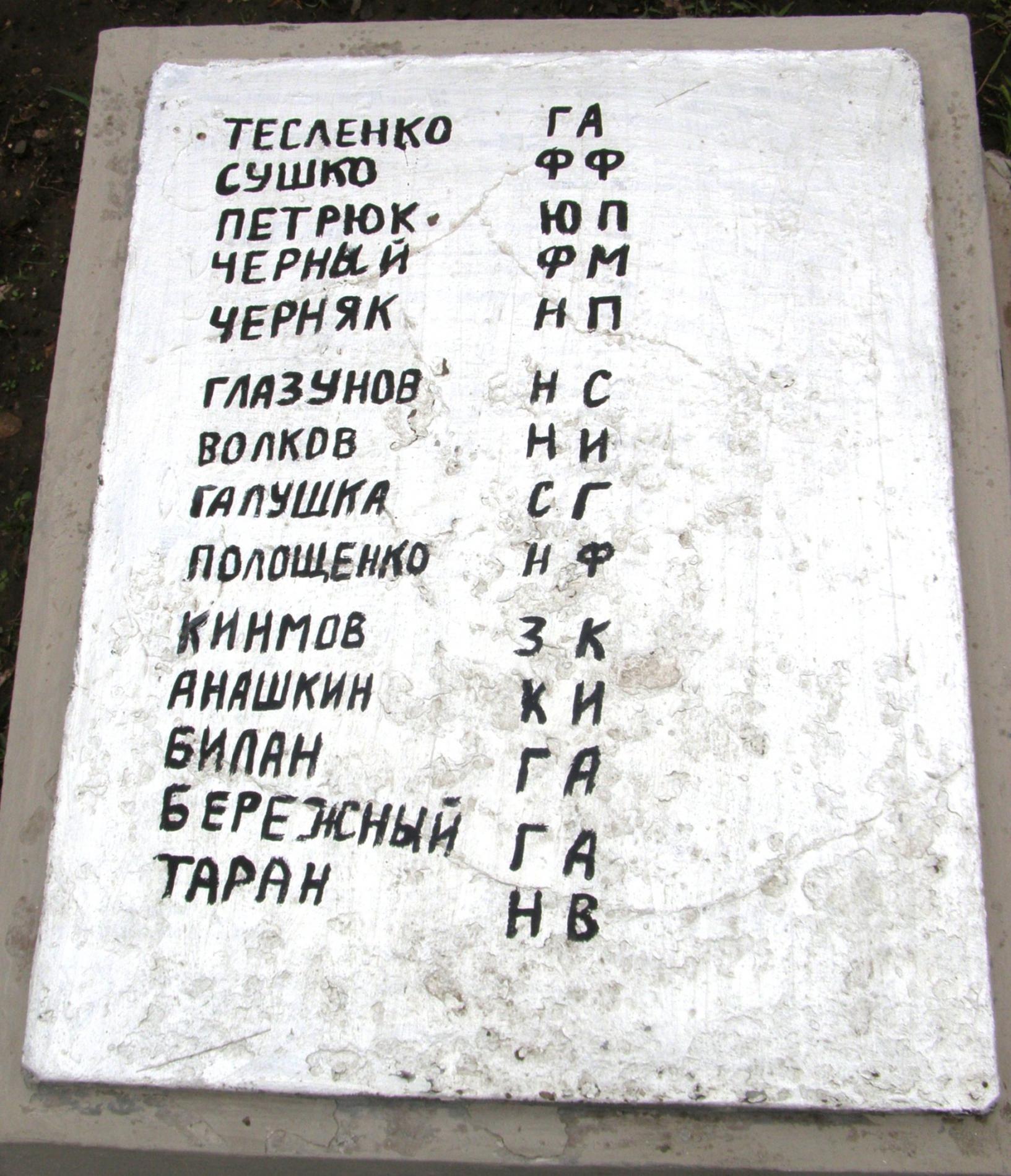 Братская могила в с. Катещино Томаковского района