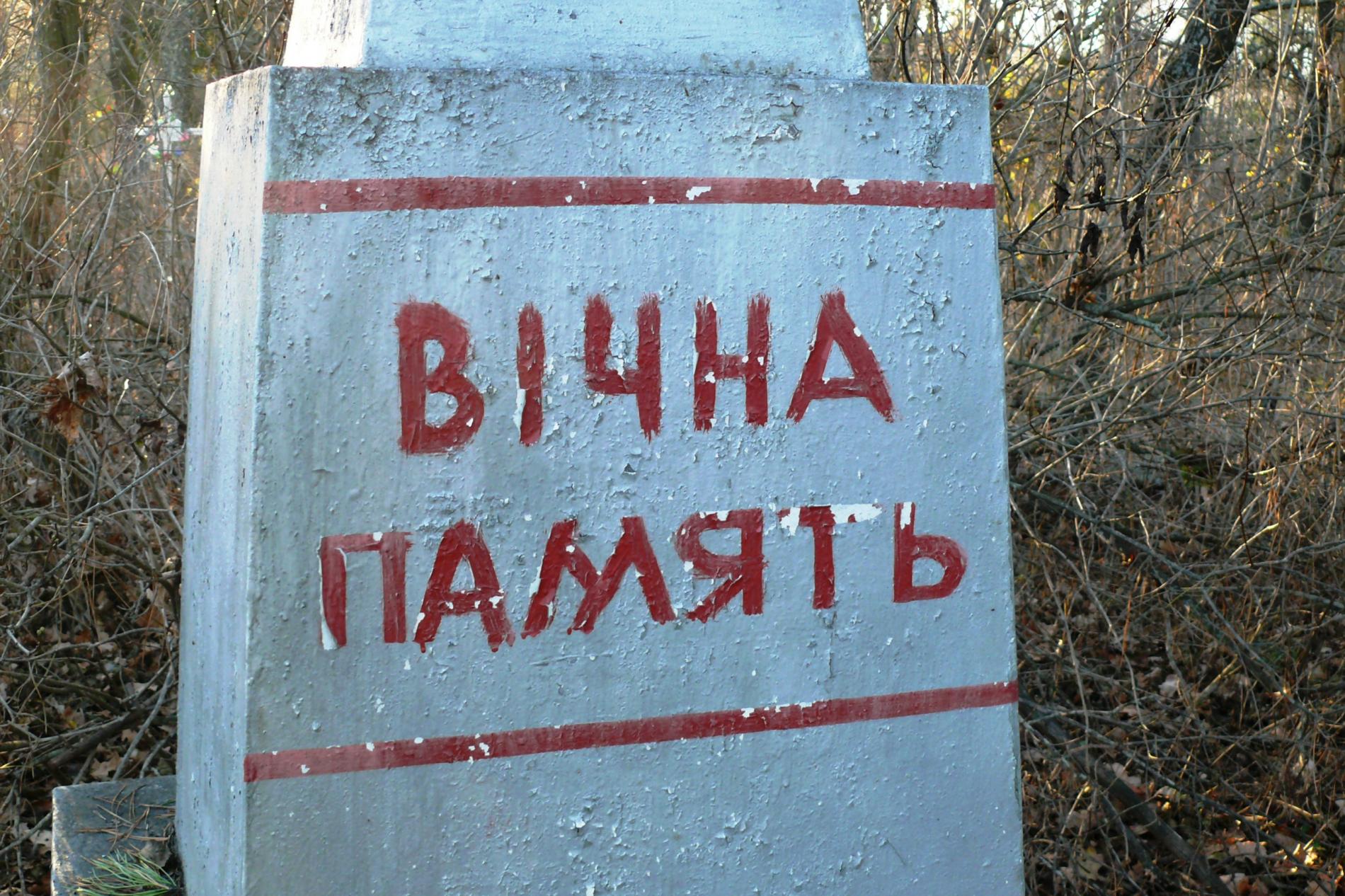 Братская могила в с. Каменка, Чернобыльская зона отчуждения