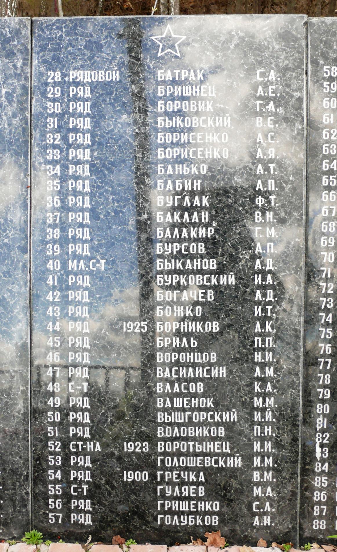Братская могила на х. Дмитровка (с. Петровское) Вышгородского района
