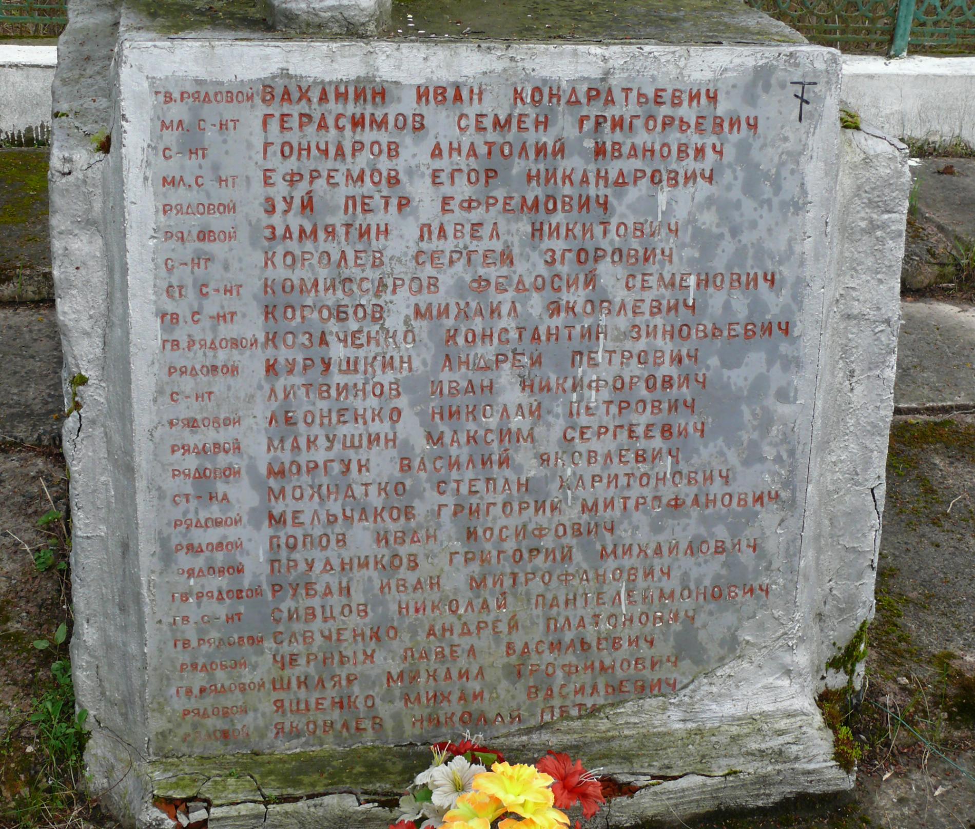 Братская могила в с. Новоселки, Чернобыльская зона отчуждения