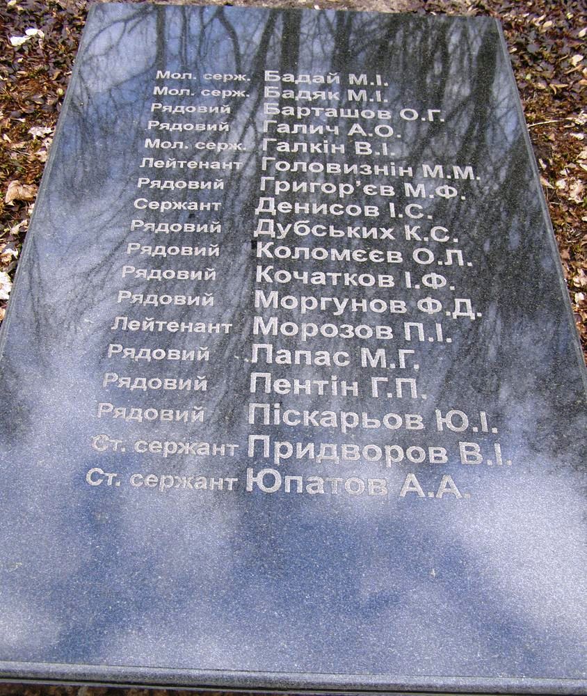 Братская могила в г. Батурин Бахмачского района