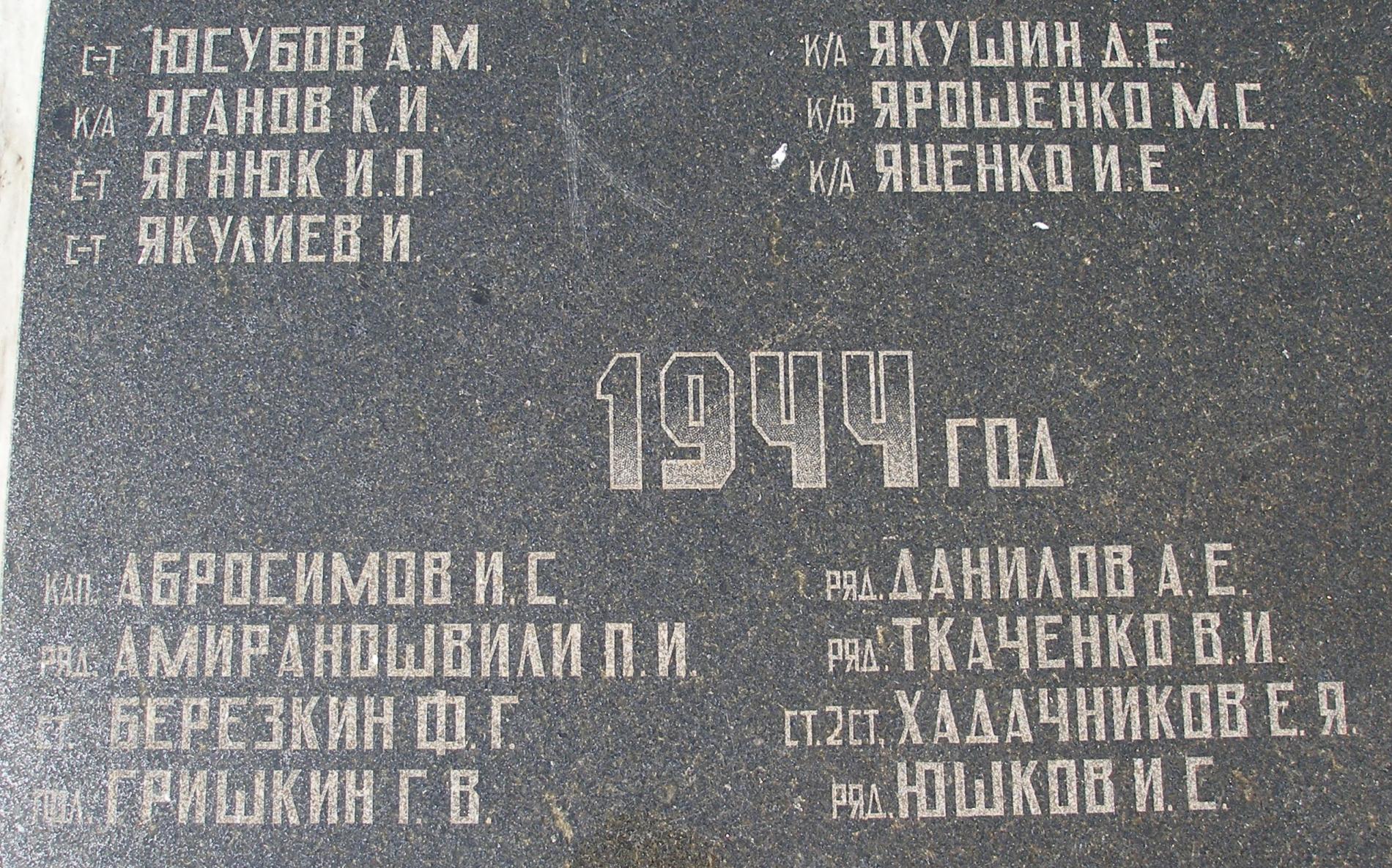 Братское кладбище защитников Севастополя 1941-1944 гг., ул. Пожарова, городское кладбище