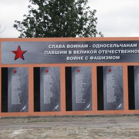 Воинам односельчанам павшим на полях Великой Отечественной войны
