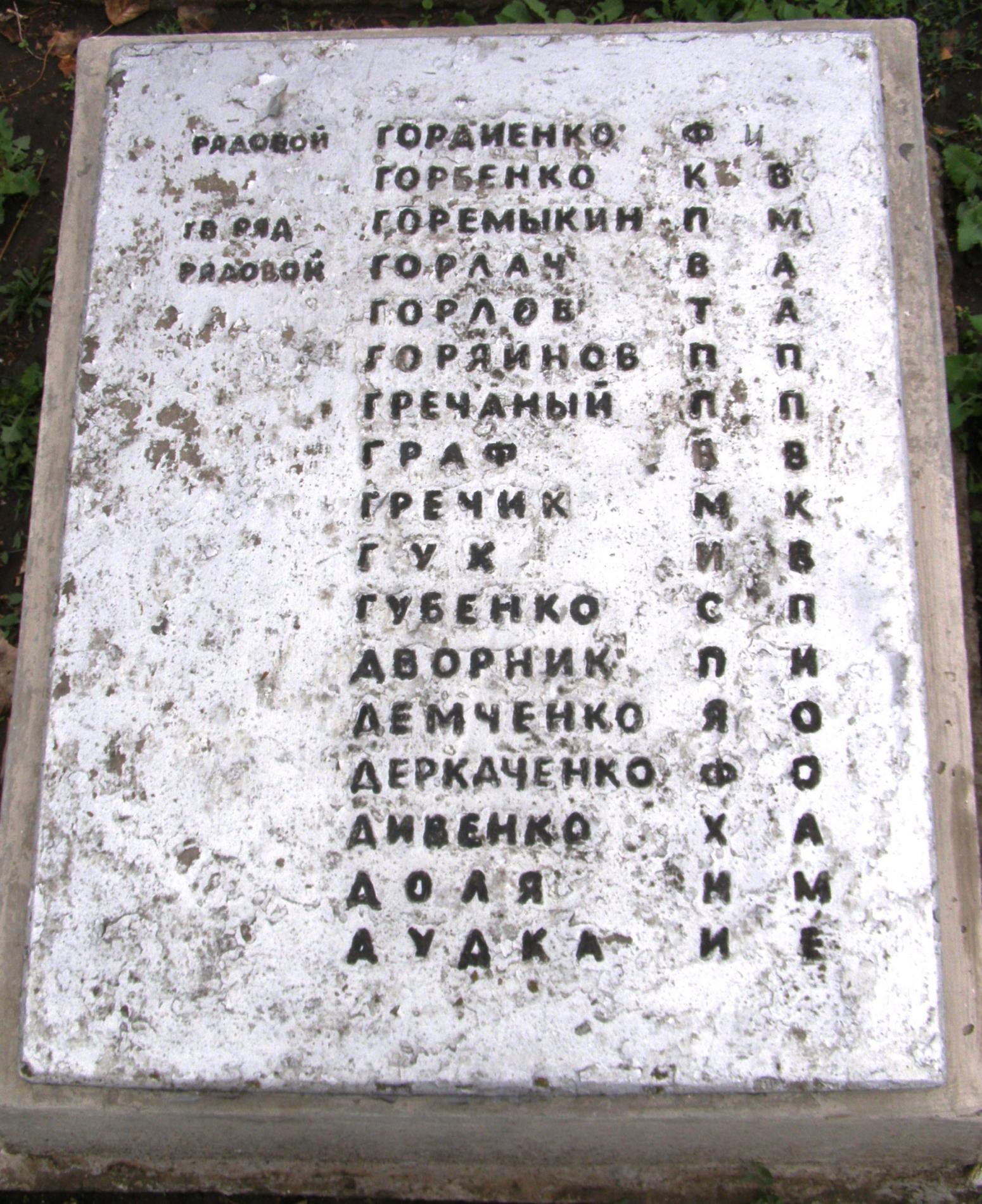 Братская могила в с. Катещино Томаковского района