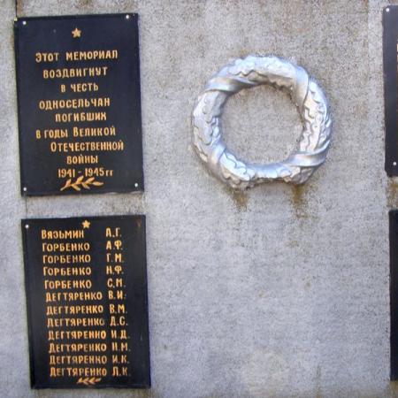 Памятник односельчанам в с. Времовка Великоновоселковского района