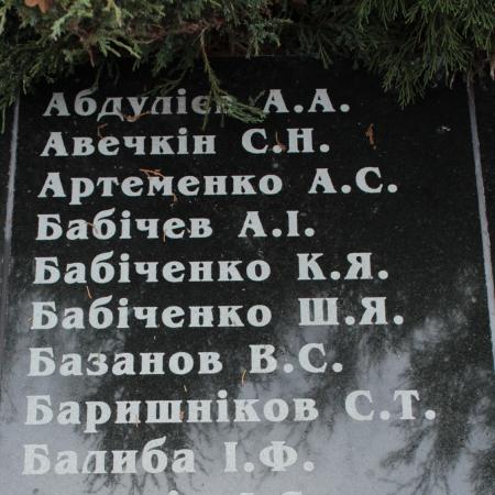 Братская могила воинов ВОВ в пгт. Иванков