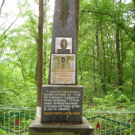 Могила мл. лейтенанта Будякова А.М. в Корделевском лесу