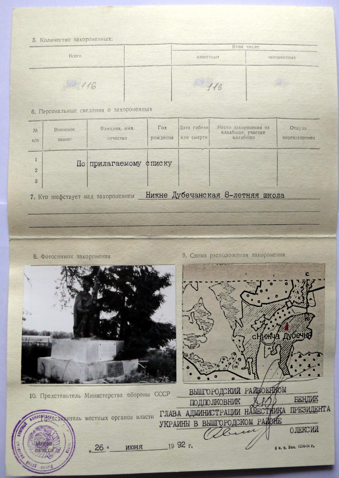 Братская могила за школой