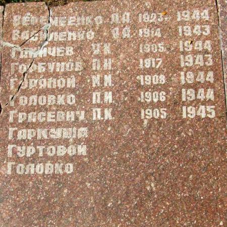 Памятная плита землякам в г. Пятихатки Днепропетровской обл.
