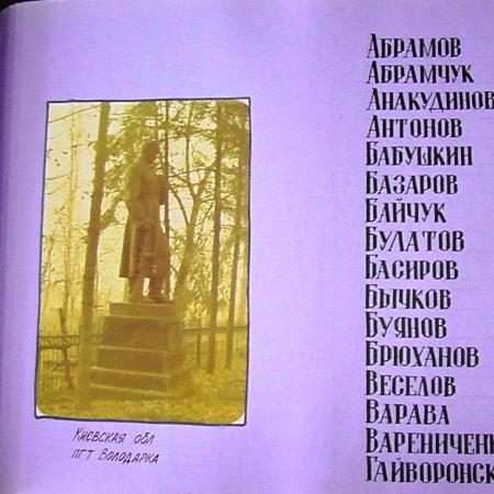 Братская могила на кладбище в пгт. Володарка