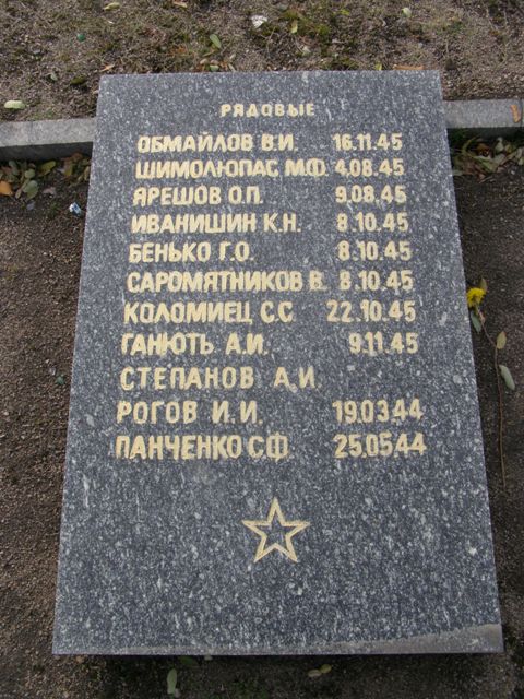 Воинское кладбище в парке им. 40-летия освобождения Днепропетровска