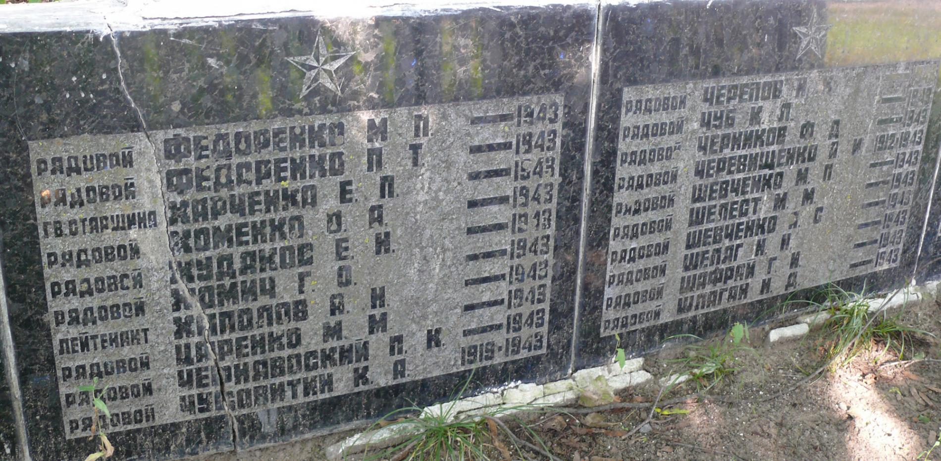 Братская могила в селе Сычовка Вышгородского района