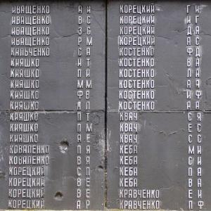 Мемориальные плиты в с. Курень Бахмачского района