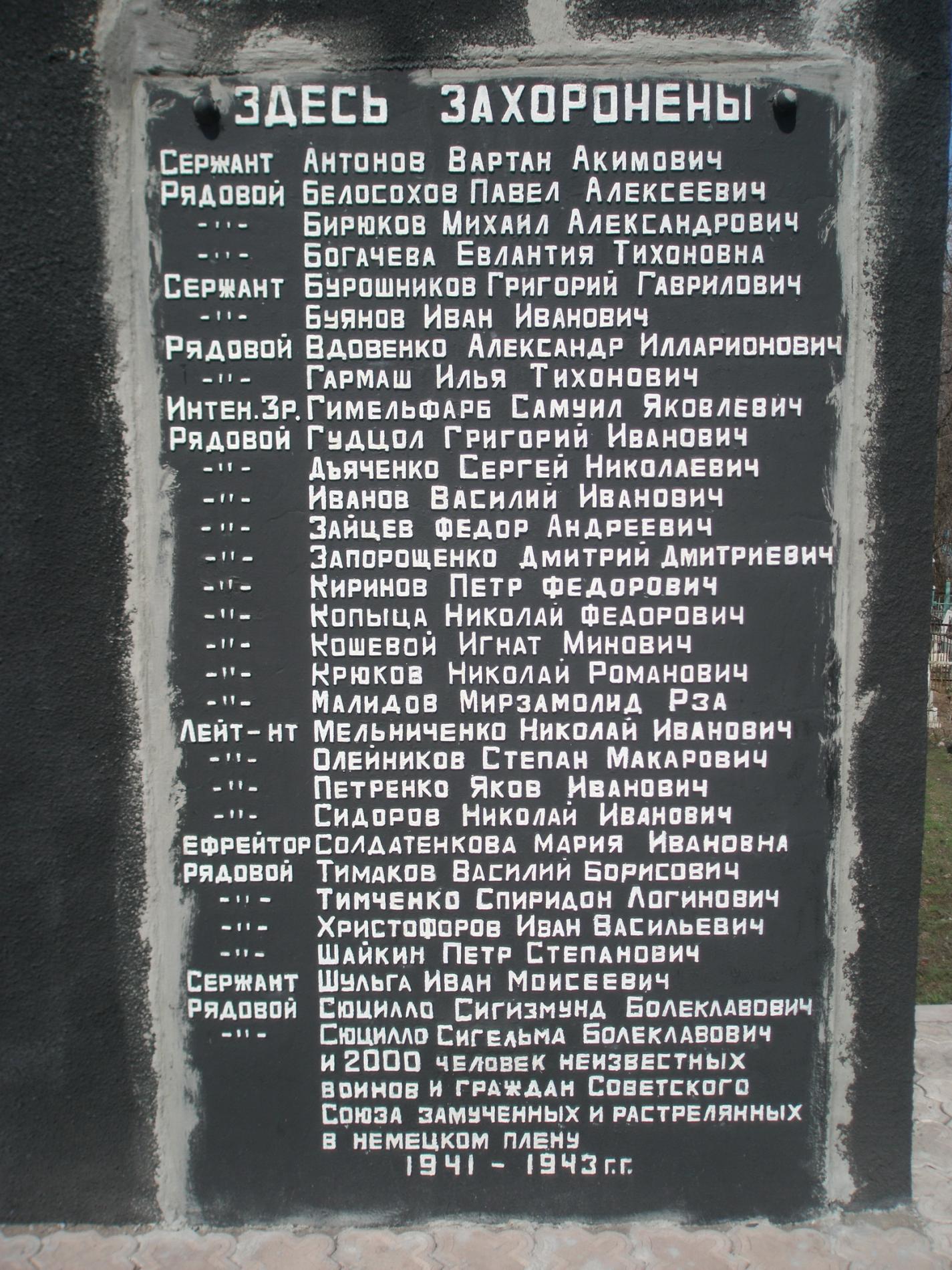 Заводская площадка, братская могила.