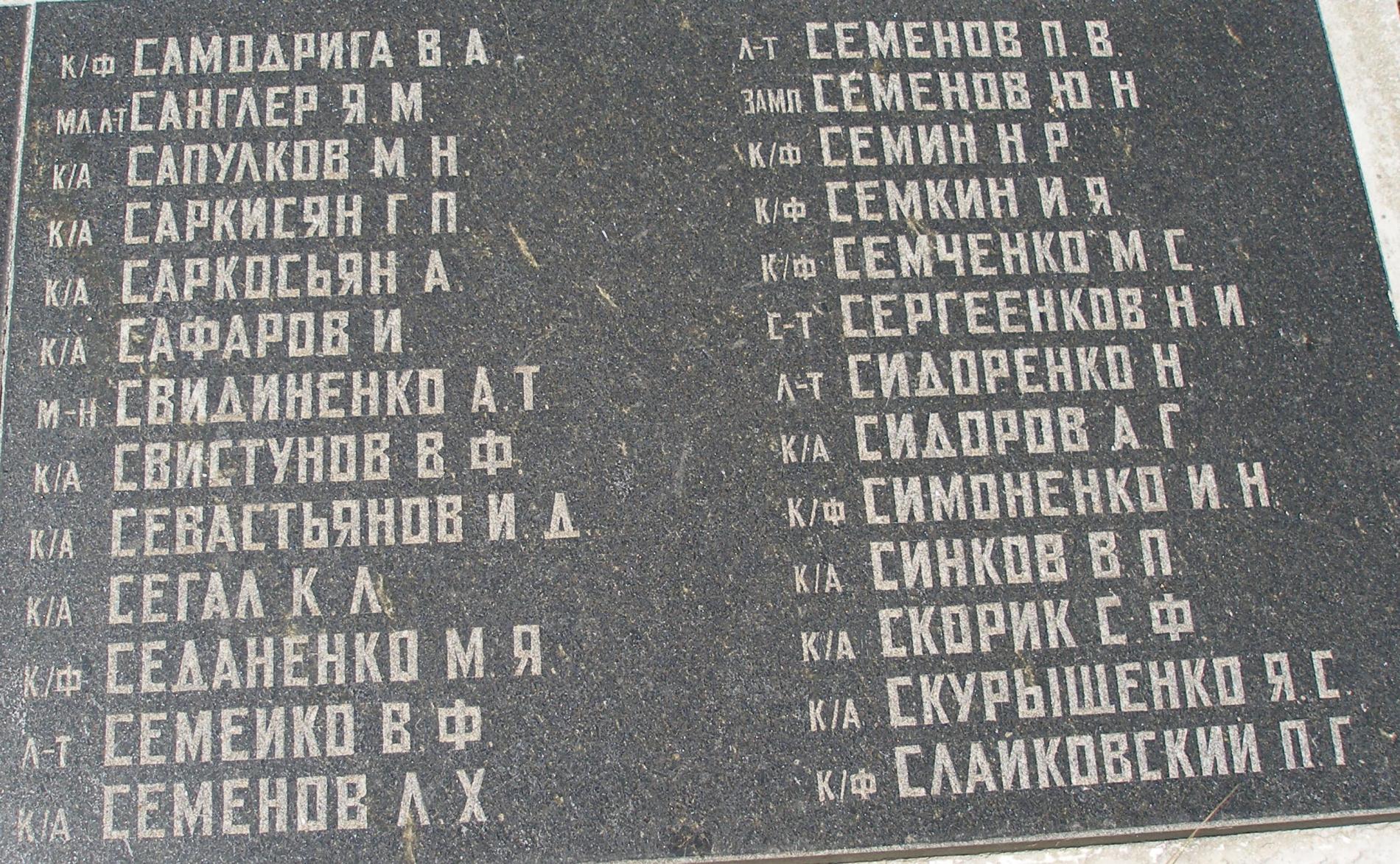 Братское кладбище защитников Севастополя 1941-1944 гг., ул. Пожарова, городское кладбище