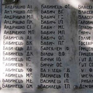 Памятник односельчанам в центре с. Комаровка Борзнянского района