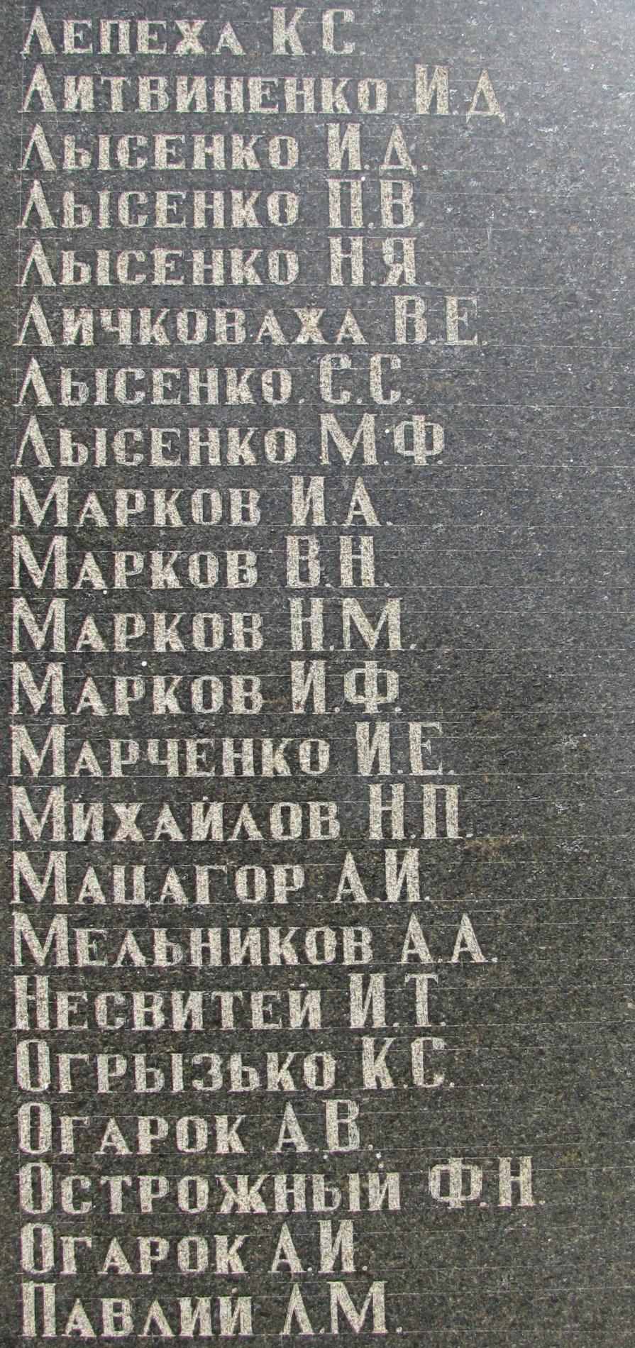 Братская могила Воинов ВОВ с. Старомихайловка Марьинского района Донецкой области