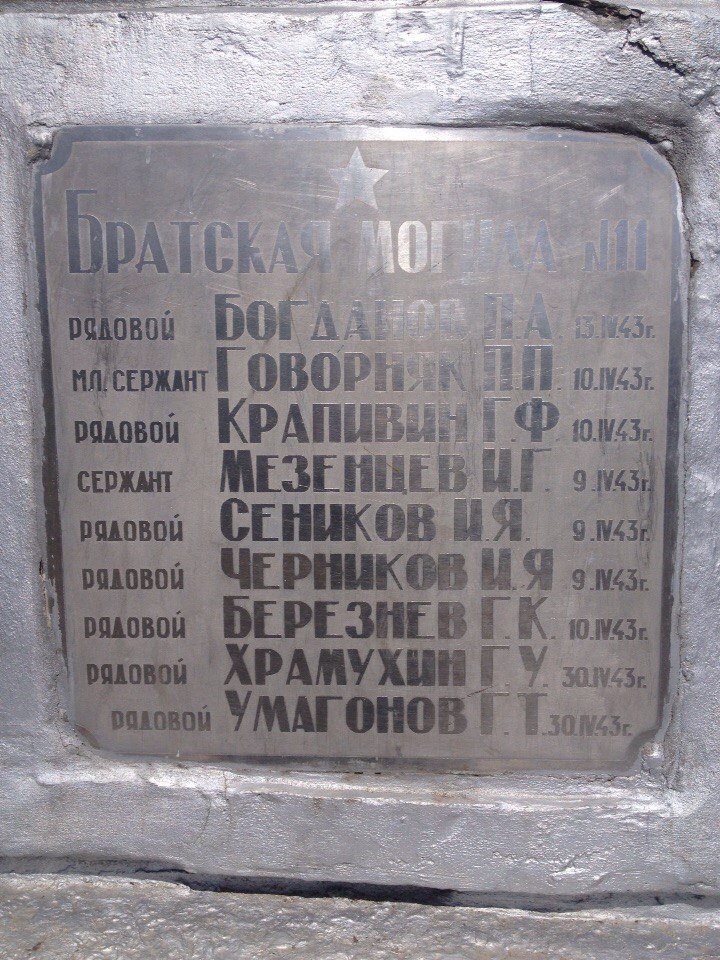 г. Снежное, братское воинское захоронение