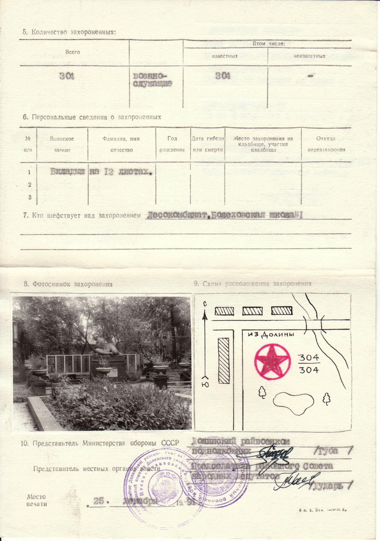Братская могила в г. Болехов