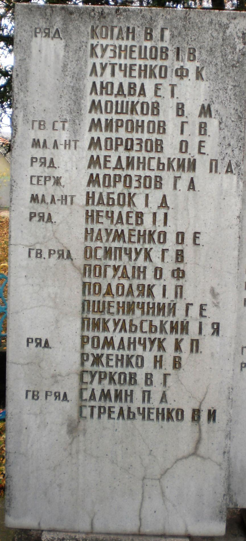 Братская могила в с. Бортники Тлумачского района
