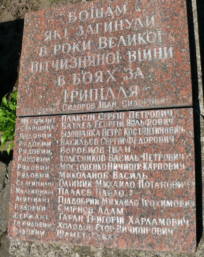 Братская могила в с. Триполье Обуховского района