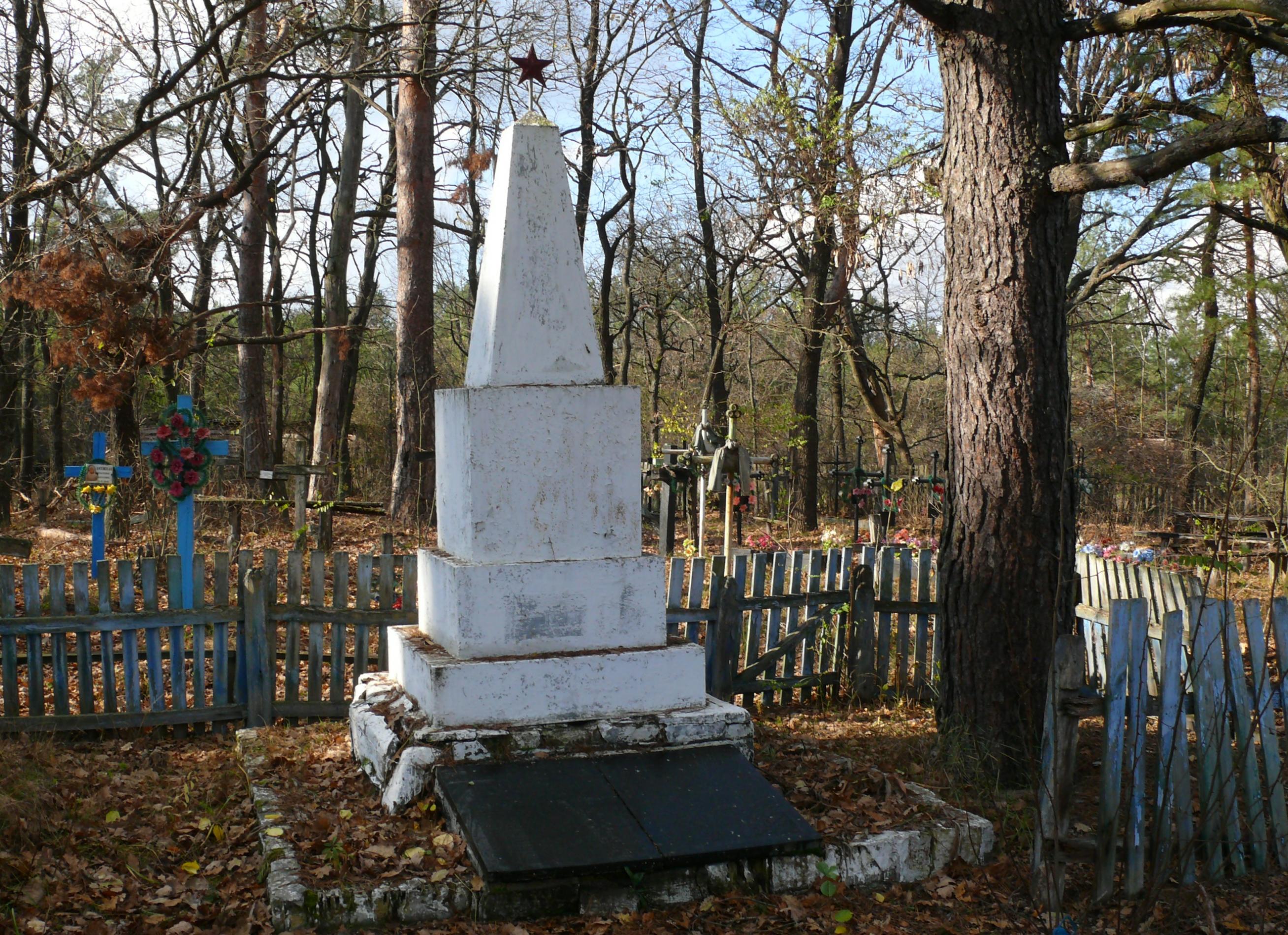 Братская могила в с. Плютовище, Чернобыльская зона отчуждения