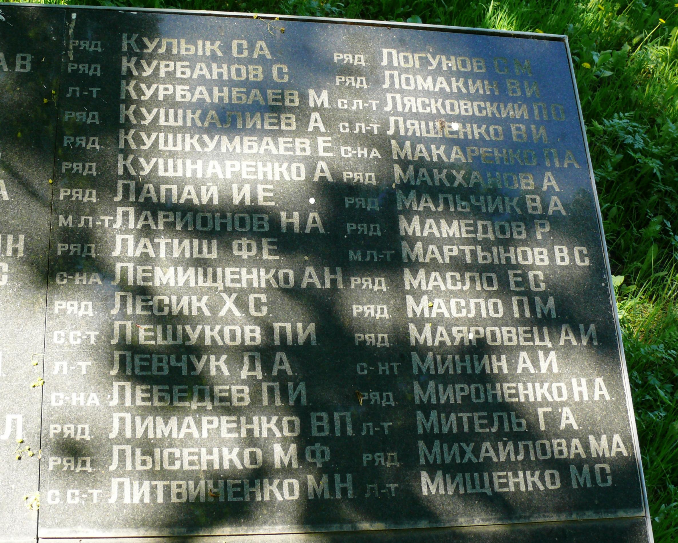 Братская могила в с. Малый Букрин Мироновского района