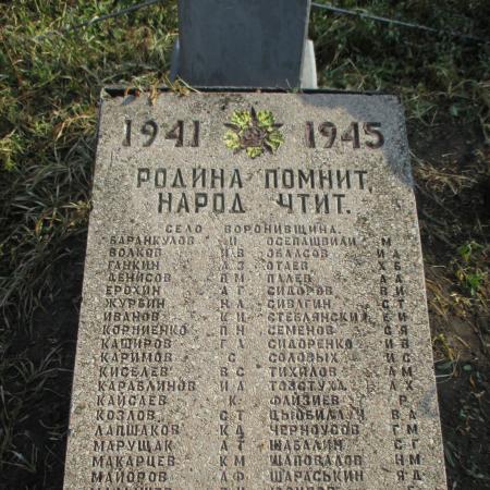 с. Вороновщина, братское воинское захоронение