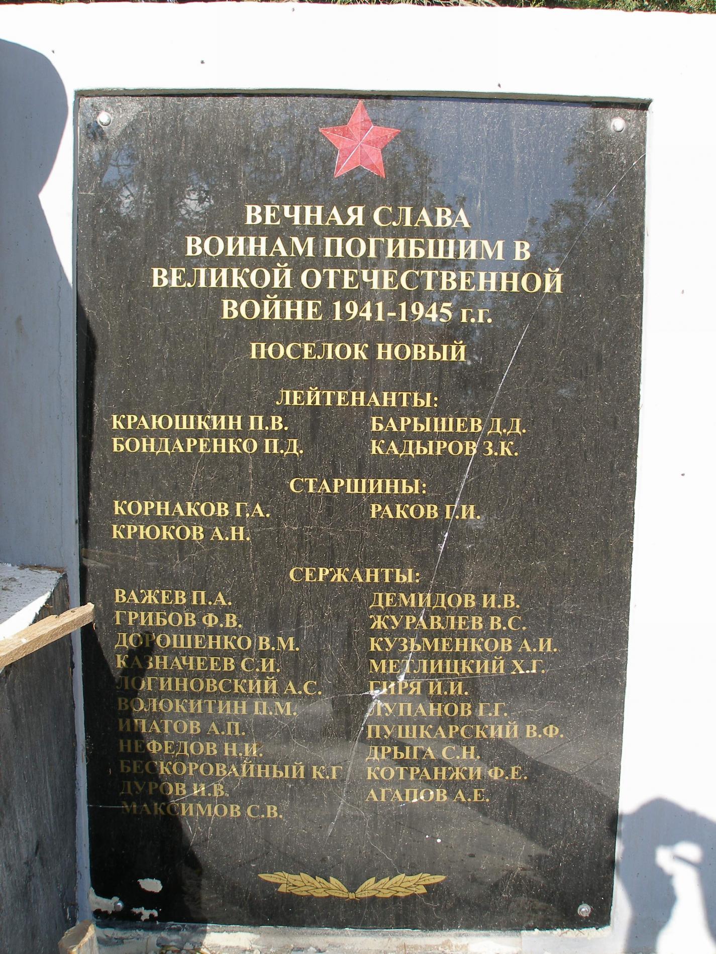 Братская могила Воинов ВОВ - с. Новое Мелитопольского района