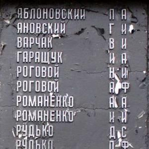 Мемориальные плиты в с. Курень Бахмачского района
