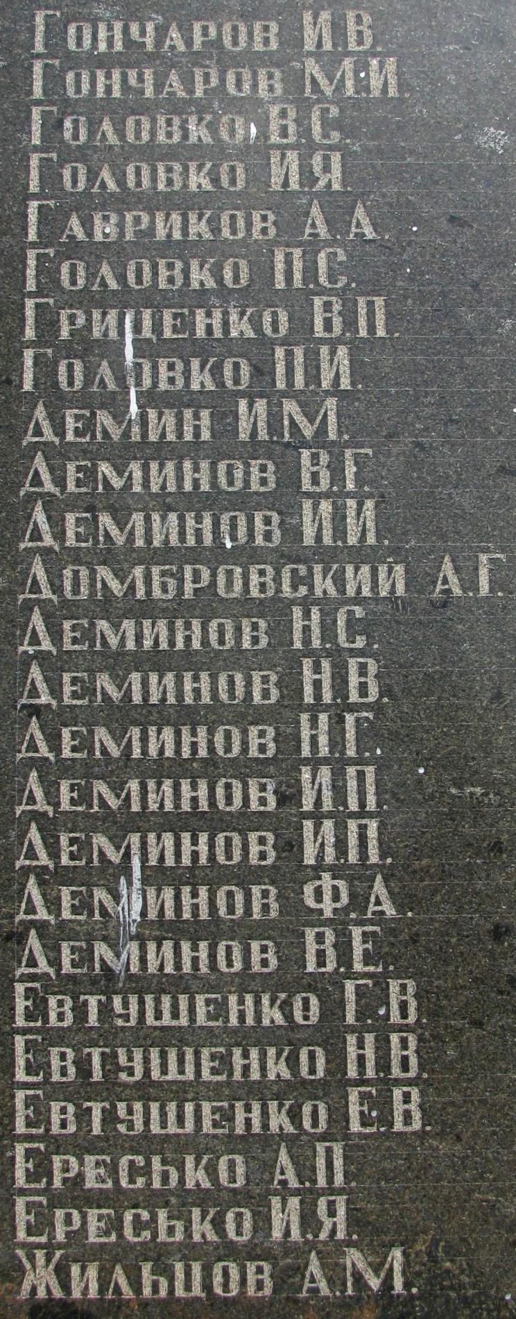 Братская могила Воинов ВОВ с. Старомихайловка Марьинского района Донецкой области