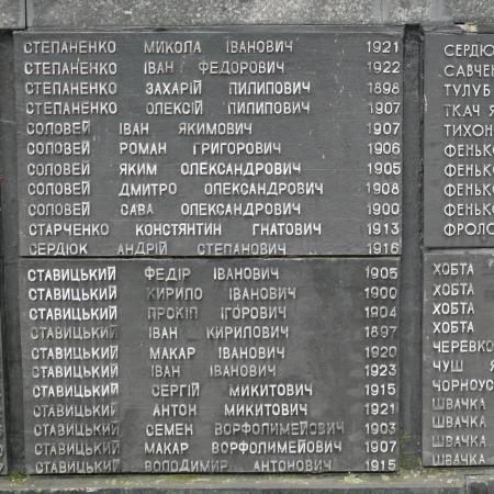 Памятник воинам-односельчанам, с. Девички Переяслав-Хмельницкого района Киевской обл.