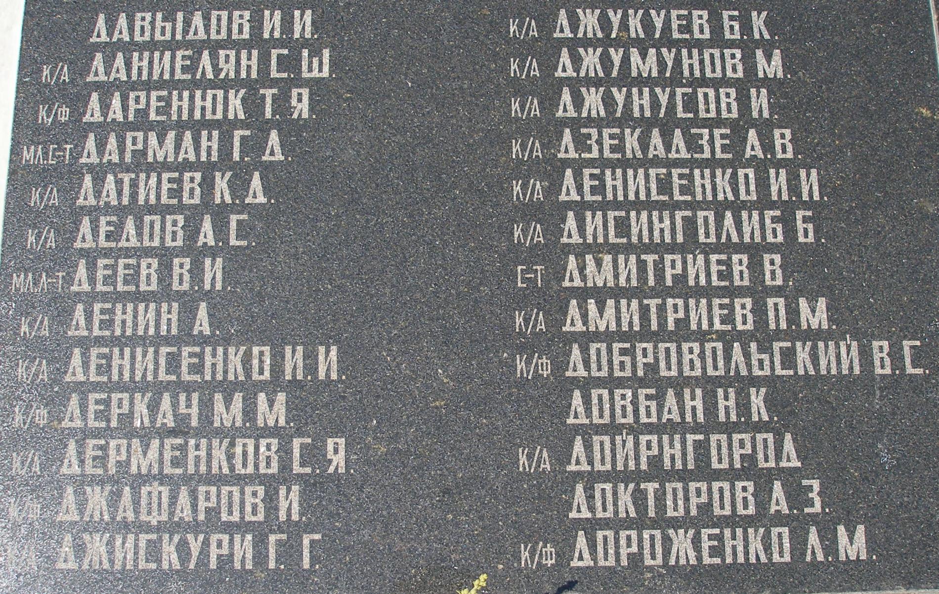 Братское кладбище защитников Севастополя 1941-1944 гг., ул. Пожарова, городское кладбище