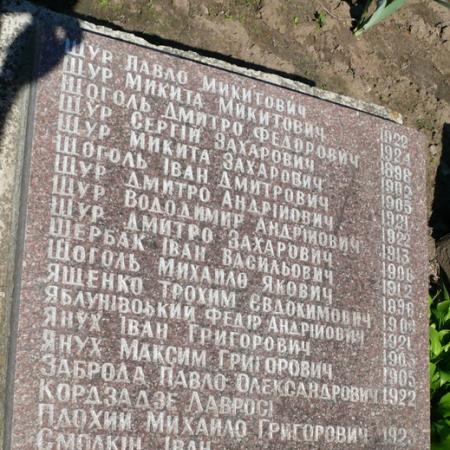 Братская могила в с. Триполье Обуховского района