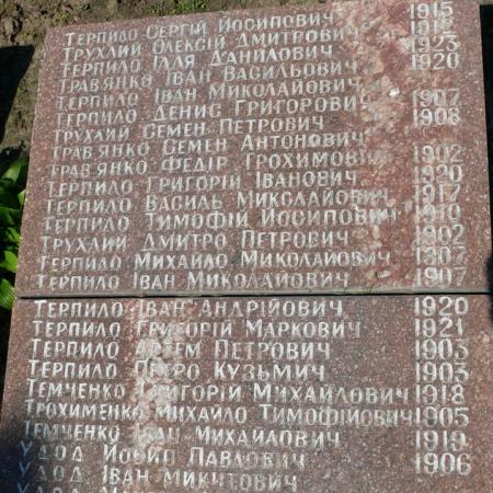 Братская могила в с. Триполье Обуховского района